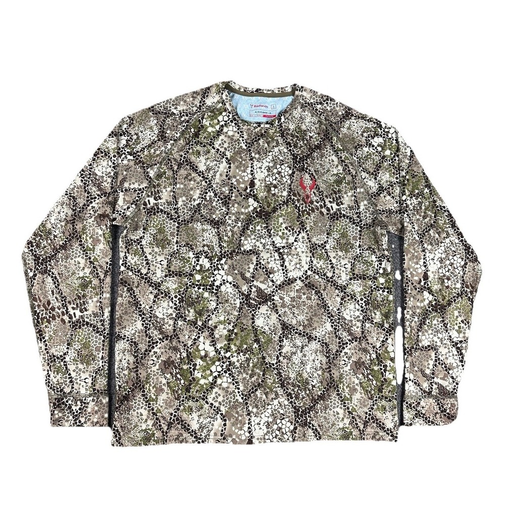 Badlands Shirt Men L Camo Algus Crew Base Layer Hunting Performance Long Sleeve
